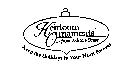 HEIRLOOM ORNAMENTS FROM ASHTON-DRAKE KEEP THE HOLIDAYS IN YOUR HEART FOREVER