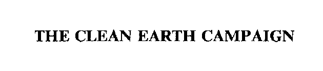 THE CLEAN EARTH CAMPAIGN