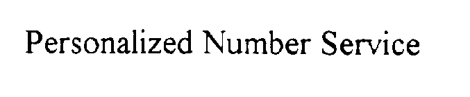 PERSONALIZED NUMBER SERVICE