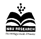 MSU RESEARCH DISCOVERING A WORLD OF PROMISE