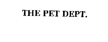 THE PET DEPT.