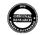MFS ORIGINAL RESEARCH MAKES A DIFFERENCE