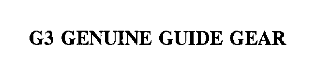 G3 GENUINE GUIDE GEAR