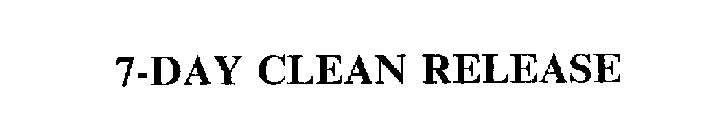 7-DAY CLEAN RELEASE