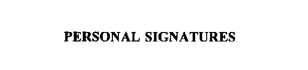 PERSONAL SIGNATURES