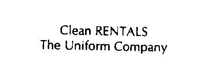 CLEAN RENTALS THE UNIFORM COMPANY