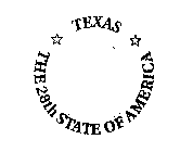 TEXAS THE 28TH STATE OF AMERICA