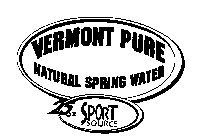 VERMONT PURE NATURAL SPRING WATER, SPORTSOURCE
