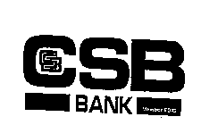 CSB BANK MEMBER FDIC