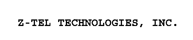 Z-TEL TECHNOLOGIES, INC.