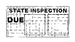 STATE INSPECTION DUE