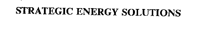 STRATEGIC ENERGY SOLUTIONS