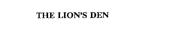 THE LION'S DEN