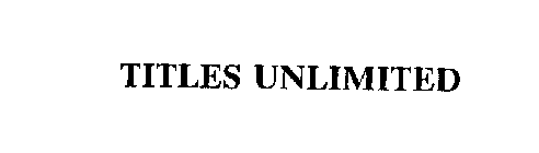 TITLES UNLIMITED