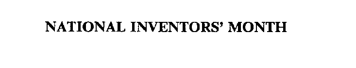 NATIONAL INVENTORS' MONTH