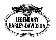 LEGENDARY HARLEY-DAVIDSON MOTOR HARLEY-DAVIDSON CYCLES SINCE 1903