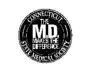 CONNECTICUT STATE MEDICAL SOCIETY THE M.D. MAKES THE DIFFERENCE