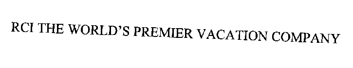 RCI THE WORLD'S PREMIER VACATION COMPANY