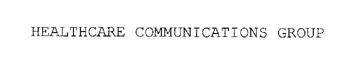 HEALTHCARE COMMUNICATIONS GROUP