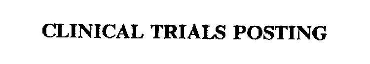 CLINICAL TRIALS POSTING