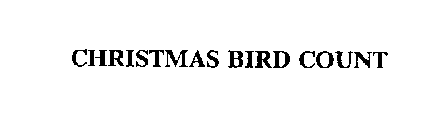 CHRISTMAS BIRD COUNT