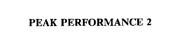 PEAK PERFORMANCE 2