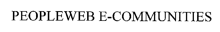 PEOPLEWEB E-COMMUNITIES