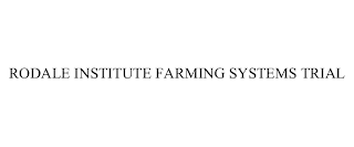 RODALE INSTITUTE FARMING SYSTEMS TRIAL