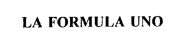 LA FORMULA UNO