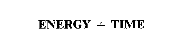 ENERGY + TIME