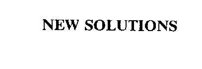 NEW SOLUTIONS