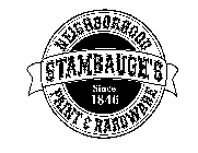 STAMBAUGH'S NEIGHBORHOOD PAINT & HARDWARE SINCE 1846