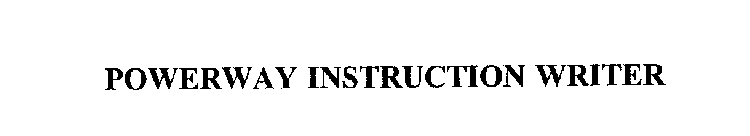 POWERWAY INSTRUCTION WRITER