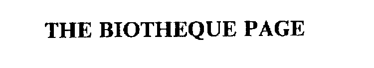 THE BIOTHEQUE PAGE