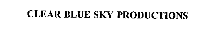 CLEAR BLUE SKY PRODUCTIONS
