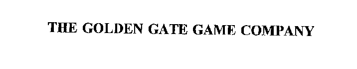 THE GOLDEN GATE GAME COMPANY