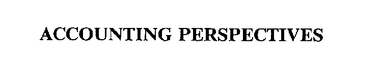 ACCOUNTING PERSPECTIVES