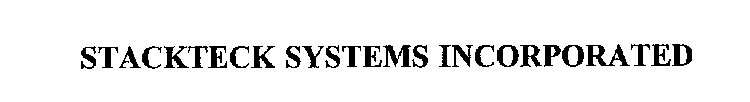 STACKTECK SYSTEMS INCORPORATED