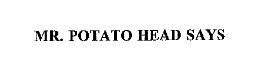 MR. POTATO HEAD SAYS