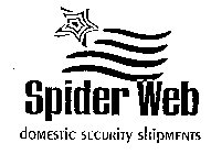 SPIDER WEB DOMESTIC SECURITY SHIPMENTS