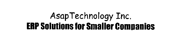 ASAP TECHNOLOGY ERP SOLUTIONS FOR SMALLER COMPANIES