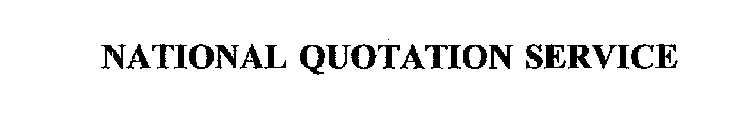 NATIONAL QUOTATION SERVICE