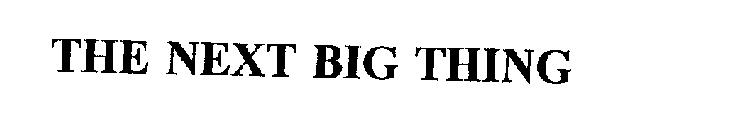 THE NEXT BIG THING