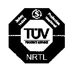 TUV PRODUCT SERVICE SAFETY TESTED S PRODUCTION MONITORED NRTL