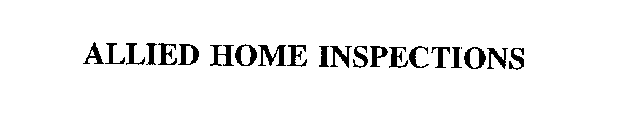 ALLIED HOME INSPECTIONS