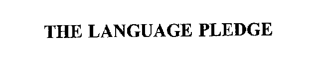 THE LANGUAGE PLEDGE
