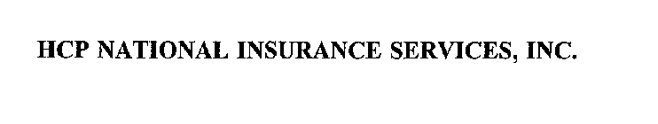 HCP NATIONAL INSURANCE SERVICES, INC.