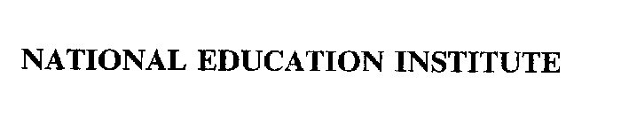 NATIONAL EDUCATION INSTITUTE