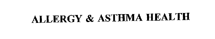 ALLERGY & ASTHMA HEALTH