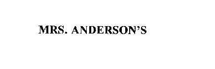 MRS. ANDERSON'S